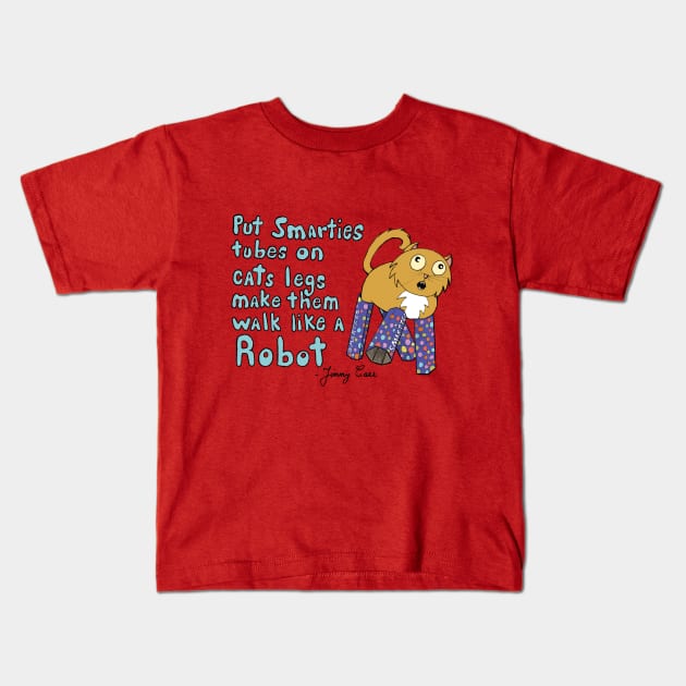 Smarties Tubes Cat Kids T-Shirt by Patsi Nahmi Designs